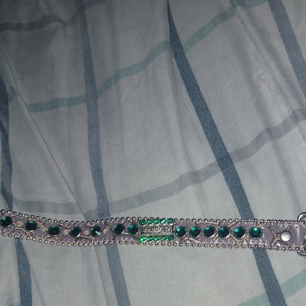 jj simoElegant Gray and Green Men's Belt